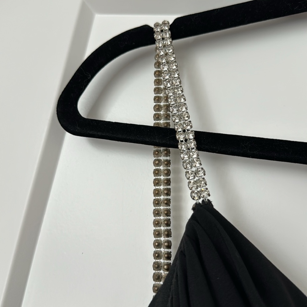 Vintage 70s Rhinestone Strap Dress - Picture 5 of 14